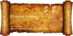 Sterba Endre névjegykártya